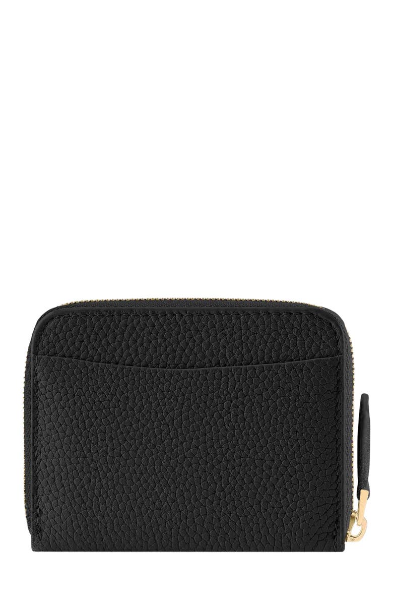 MAISON de SABRÉ Small Leather Zipped Wallet, Alternate, color, Black Caviar