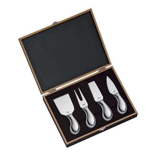 Cilio Piave 4 Piece Cheese Knife Set, Stainless Steel In Silver