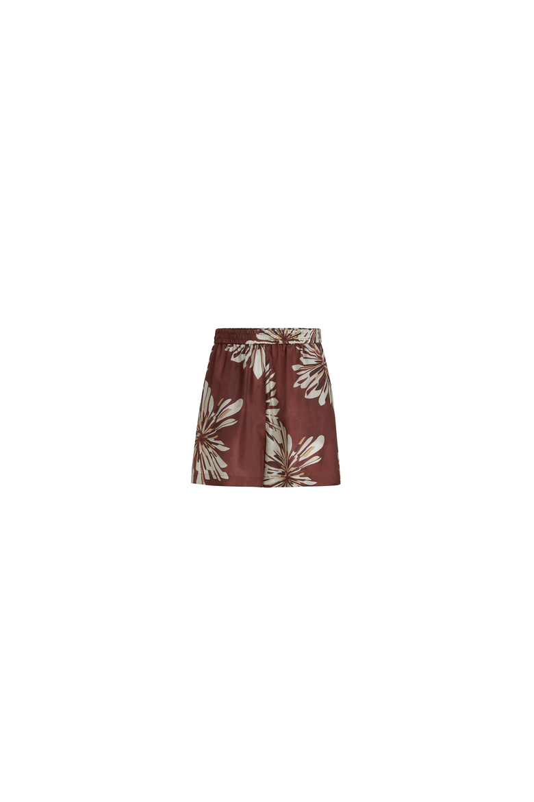 Bloom print shorts, Alternate, color, Bordeaux