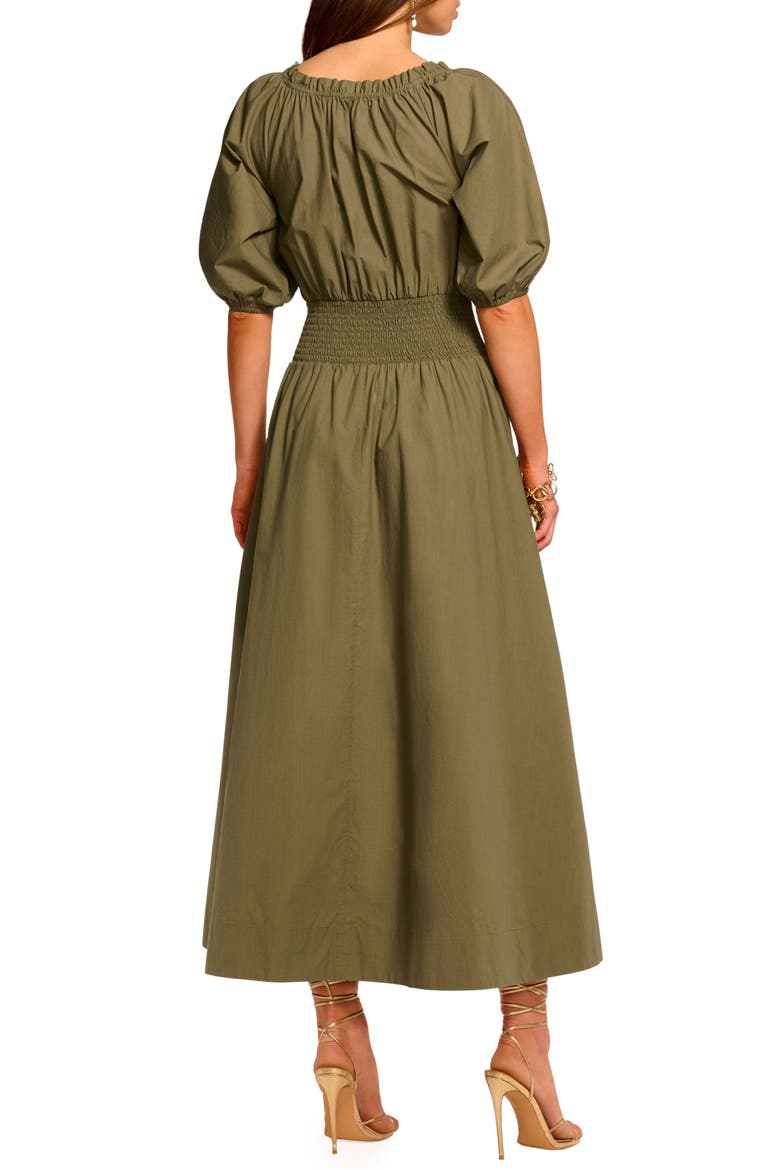 Laura Smocked Waist Maxi Dress, Alternate, color, OLIVE GREEN