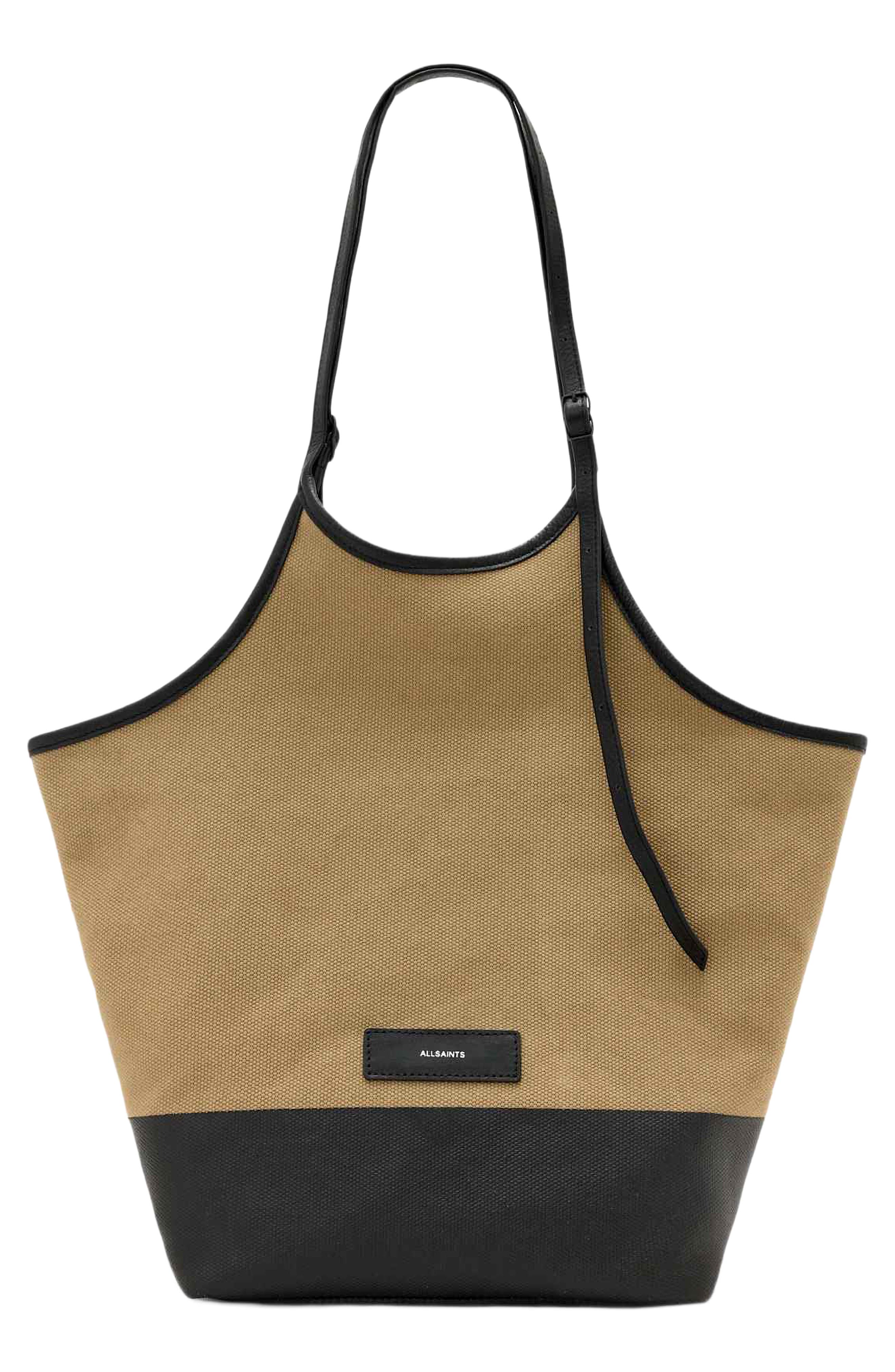 Siloh Canvas Overspill Tote, Main, color, SAND BROWN