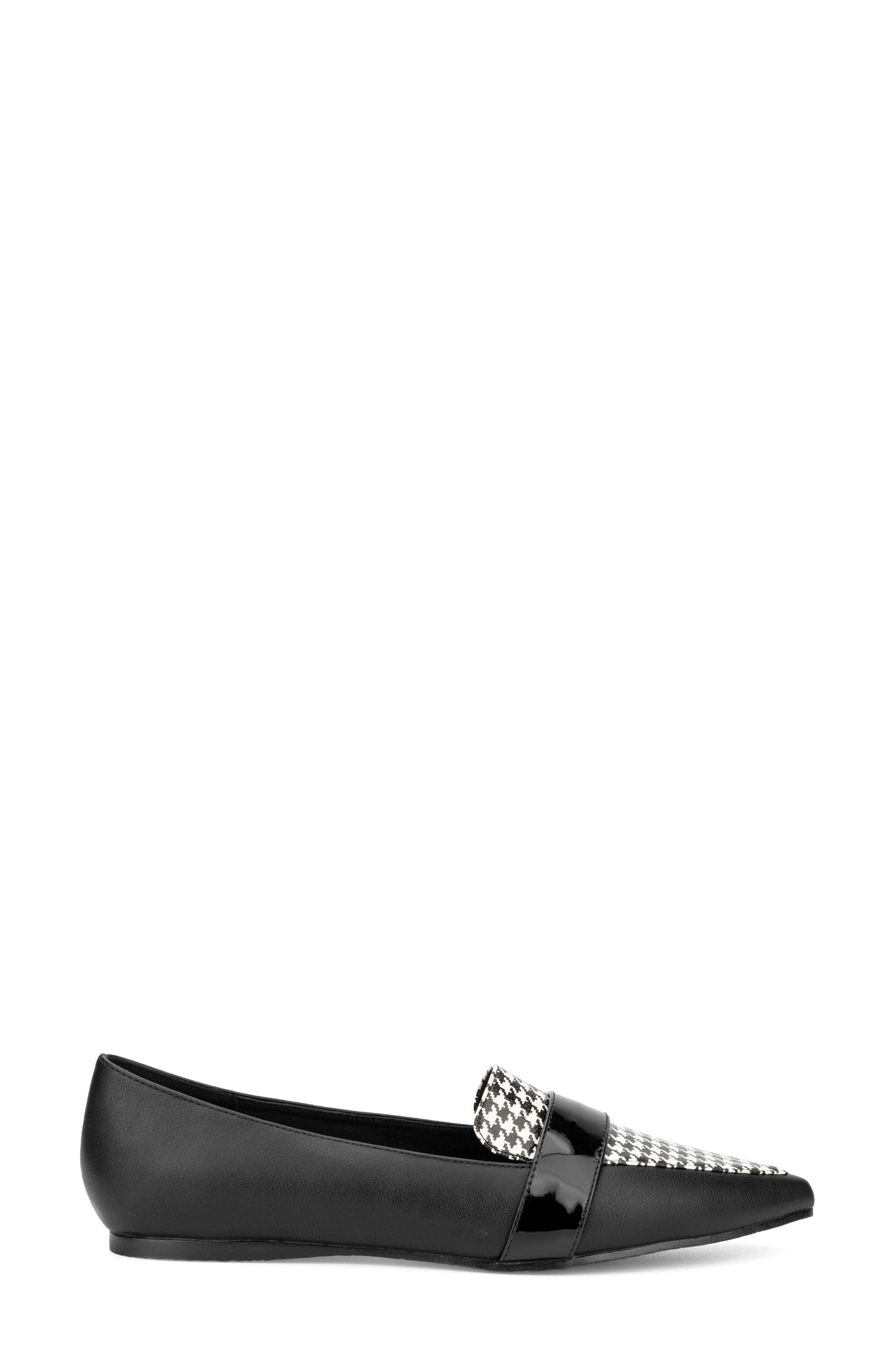 NEW YORK AND COMPANY Verity Houndstooth Loafer, Alternate, color, Black/ White