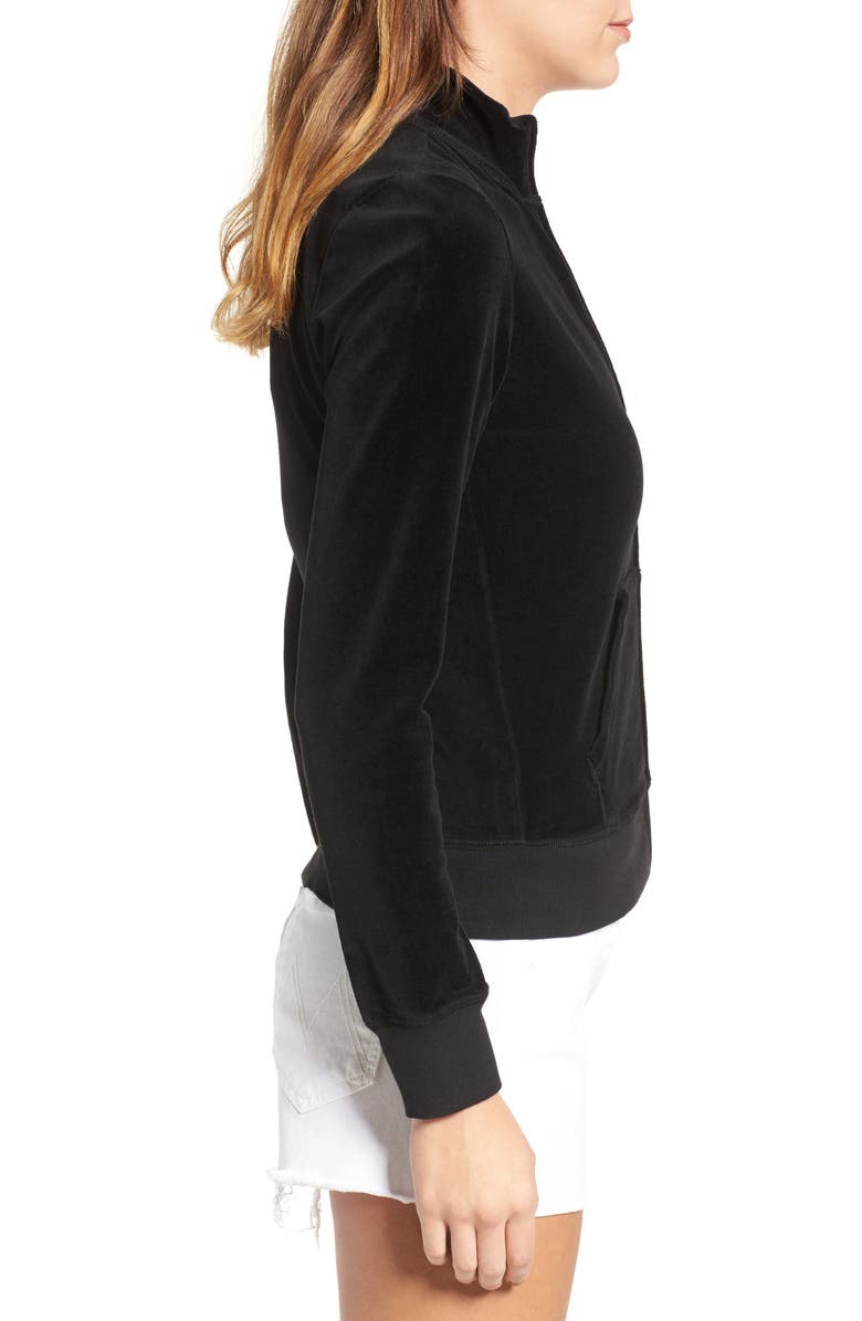 Juicy Couture Fairfax Velour Track Jacket, Alternate, color,