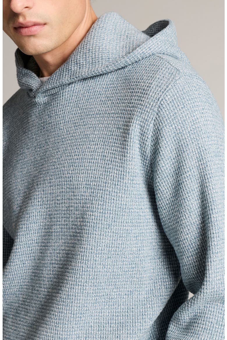 Brushed Waffle Texture Pullover Hoodie, Alternate, color, H MARIN