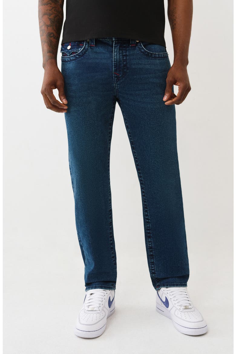 Geno Big T Flap Slim Fit Jeans, Main, color, DARK SHIVERING WASH