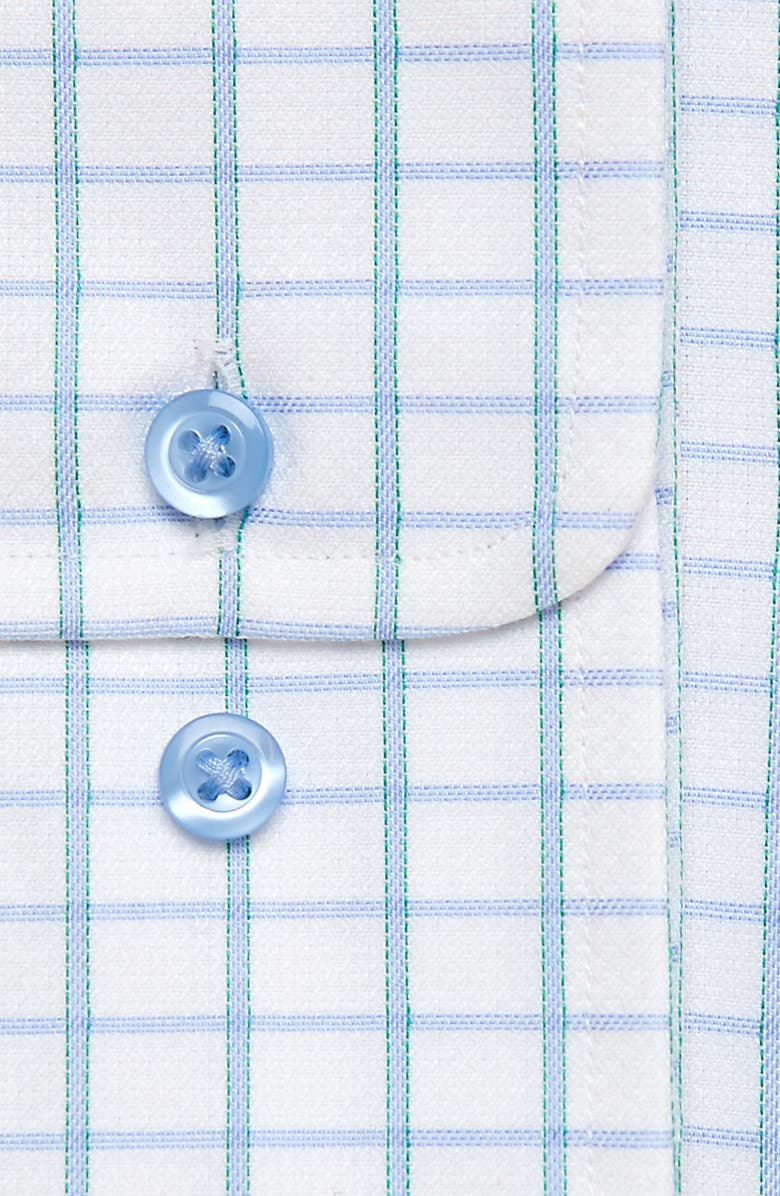 David Donahue Trim Fit Check Dress Shirt, Alternate, color,