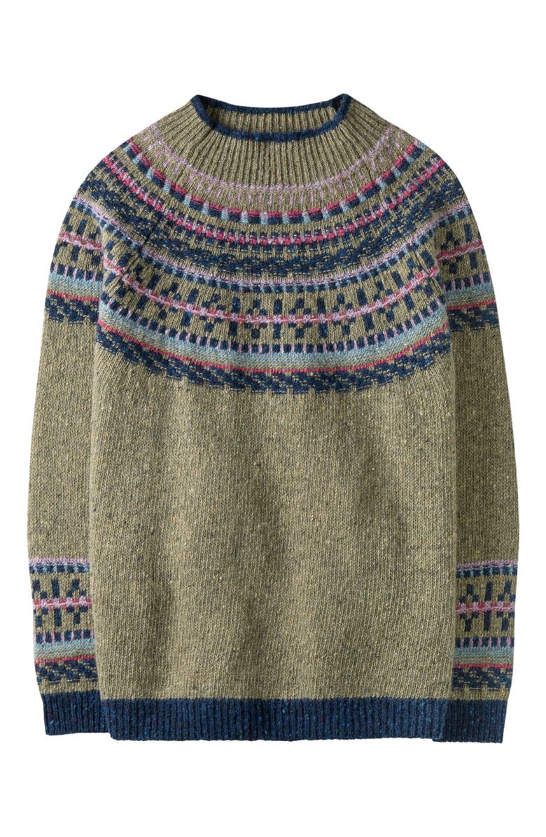 Celtic & Co. Donegal Fair Isle Yoke Sweater, Alternate, color, 