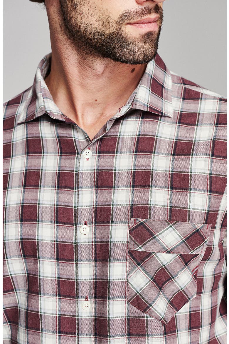 John Boucle Plaid Shirt, Alternate, color, PORT