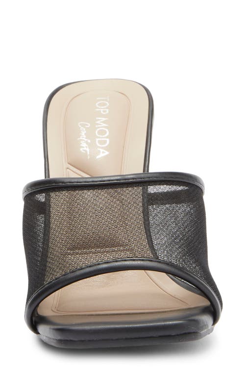 Top Guy Shoes Chicago Mesh Sandal In Black Pu