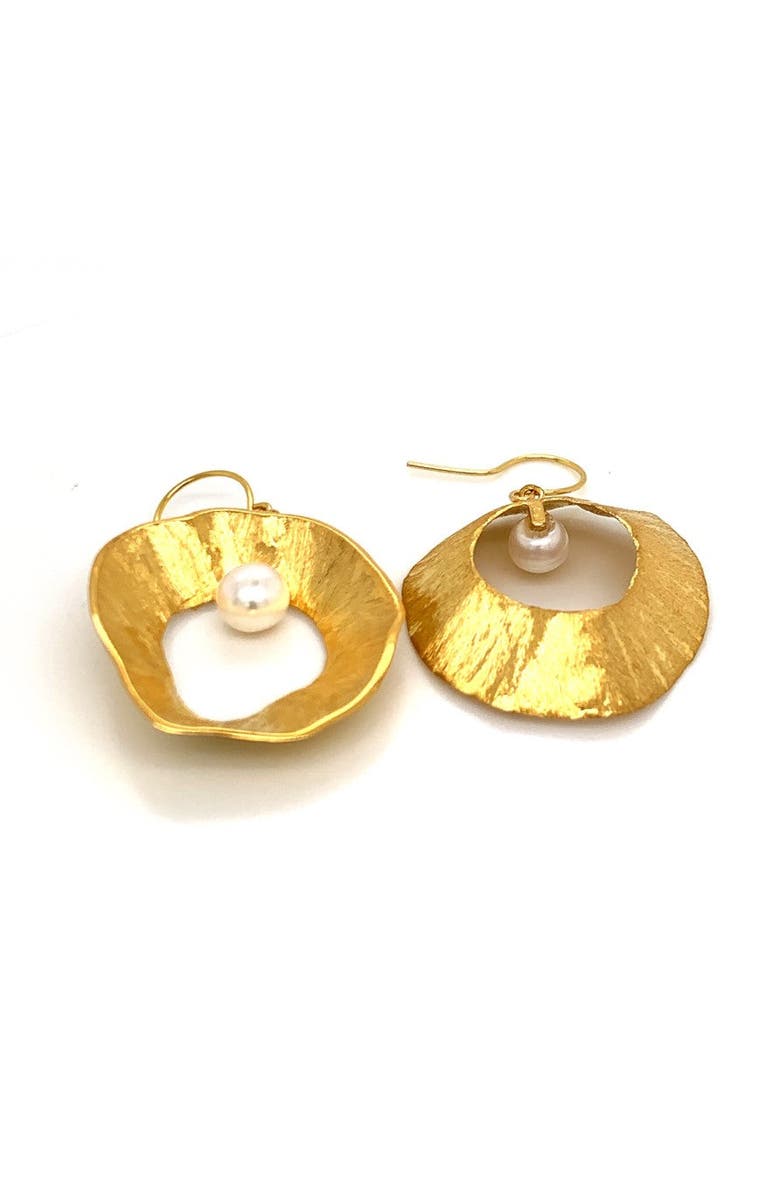 Esin Akan Sea & Moon Large Earring, Sterling Silver with Gold Plate, Alternate, color, Gold Plated