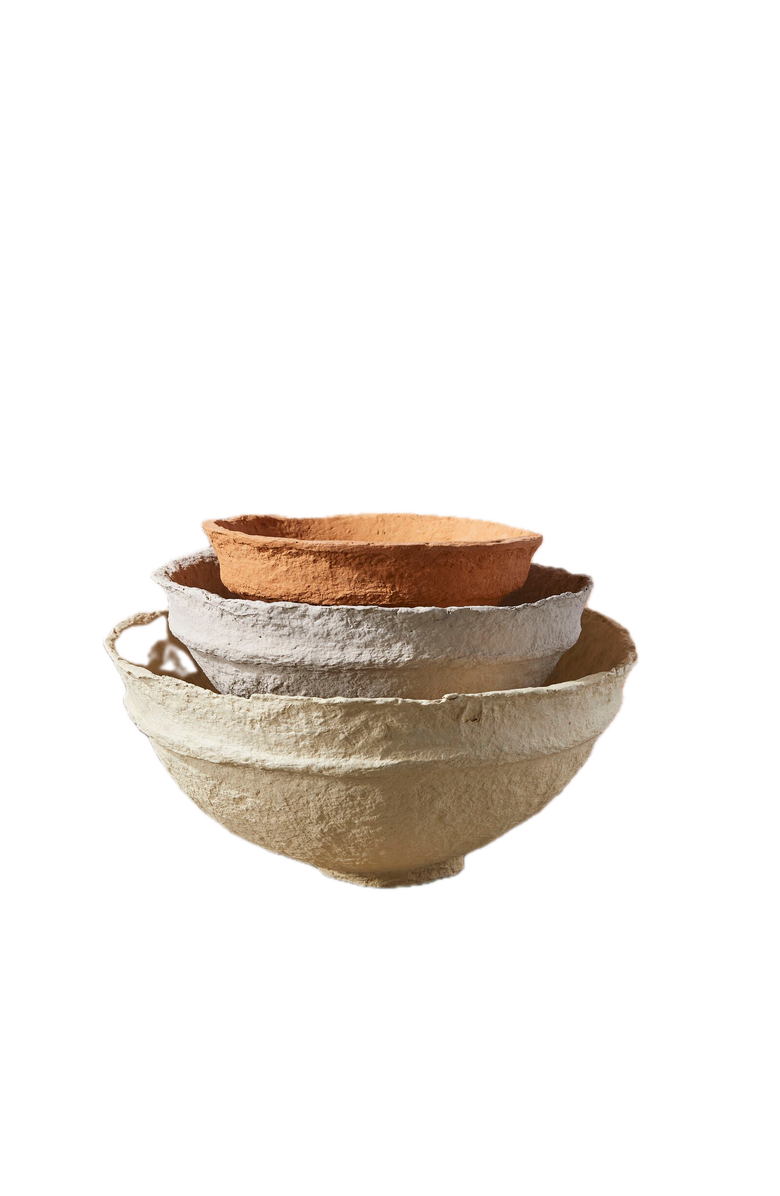 Be Home Koi Paper Mache Bowls - Set of 3, Main, color, Multi