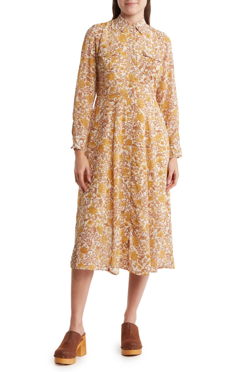 Lucky Brand Long Sleeve Shirtdress, Main, color, 