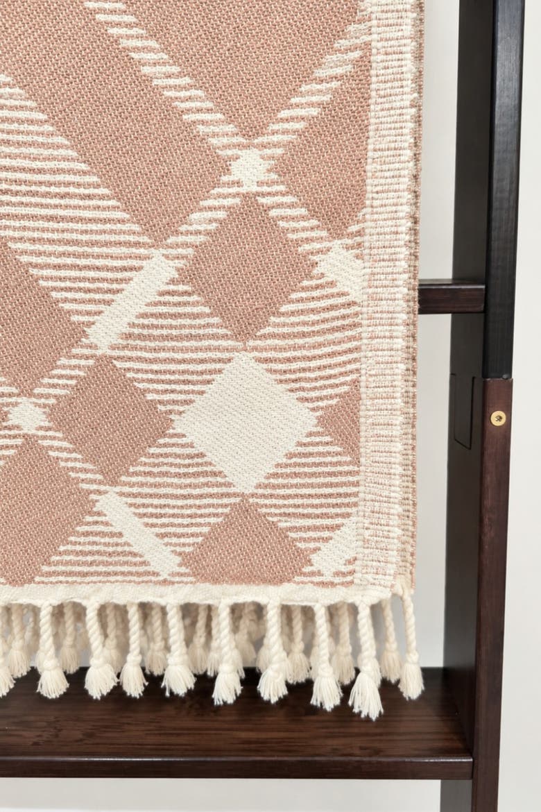 Plaid Reversible Organic Cotton Throw Blanket, Alternate, color, Camel