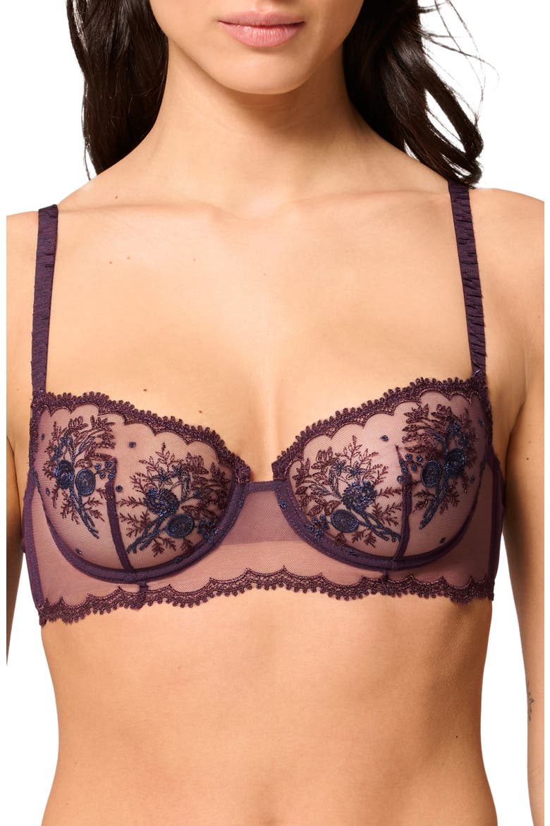 Intrigue Sheer Underwire Demi Bra, Main, color, FIG