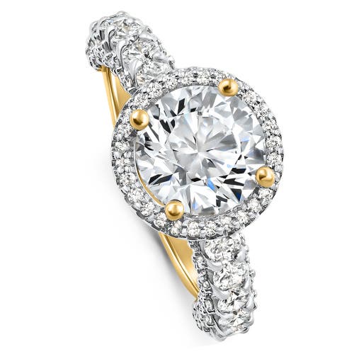 Bliss Diamond Certified 4.00ct Diamond Engagement Ring 14k Gold Lab Grown In 14k Yellow Gold