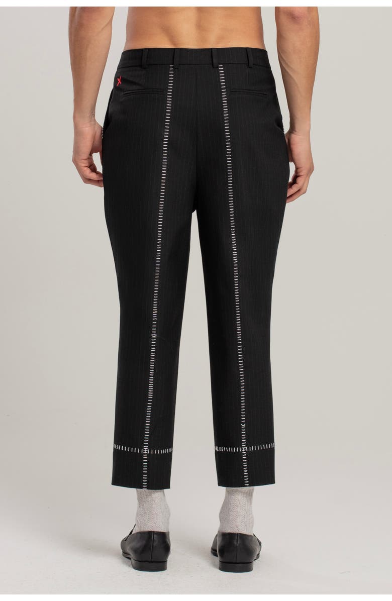 PCFG Free Heaven Striped Two Zipped Pant, Alternate, color, Black