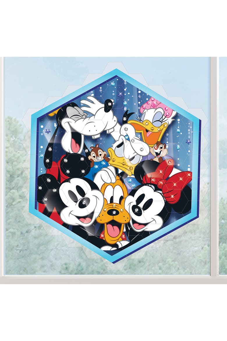 Window Art Mosaic Mickey & Friends 66 Pieces, Puzzle Window Clings, Alternate, color, Multicolored