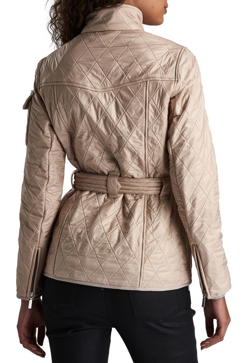 Water Resistant Polarquilt Moto Jacket, Alternate, color, OYSTER
