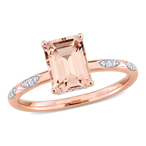 Morganite & Diamond Ring 14k