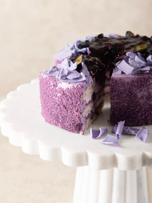 Gauri Kohli Bobby White Marble Cake Stand In White