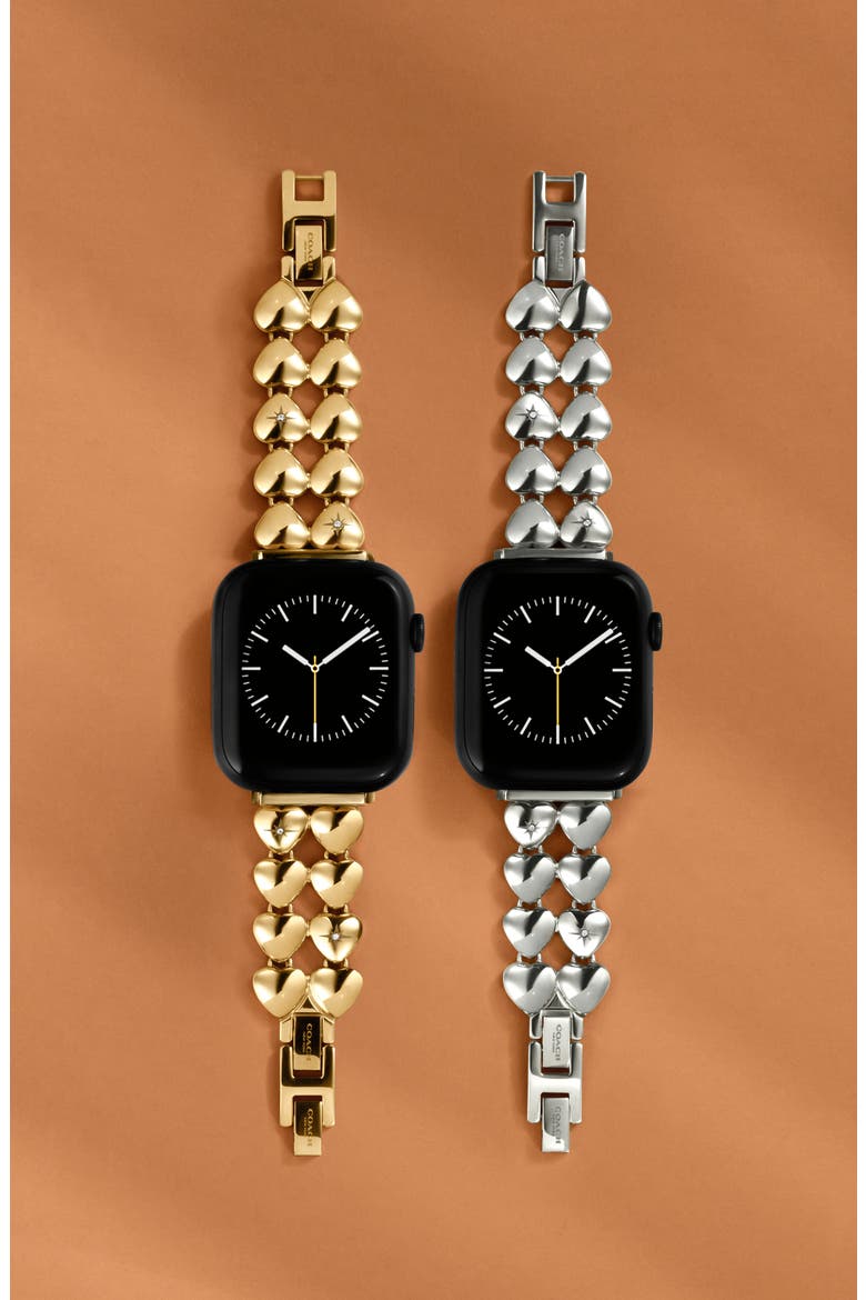 Stainless Steel 20mm Apple Watch® Bracelet Watchband, Alternate, color, GOLD
