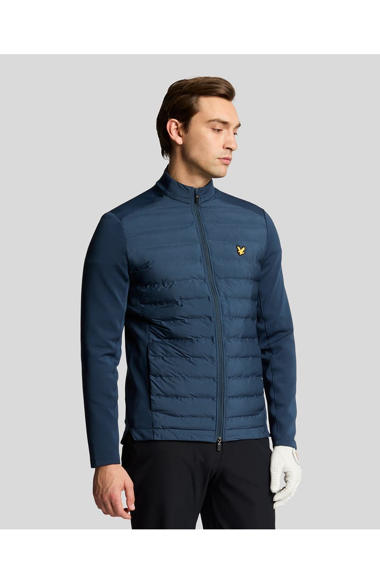 Lyle & Scott Hybrid Quilted Full Zip Golf Jacket, Main, color, Ryder Blue