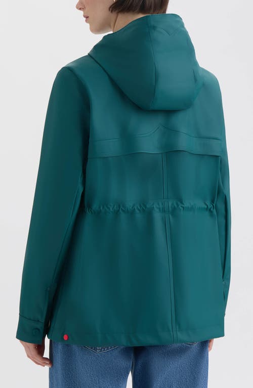 Hunter Abbey Short Rubberized Rain Jacket In Blue
