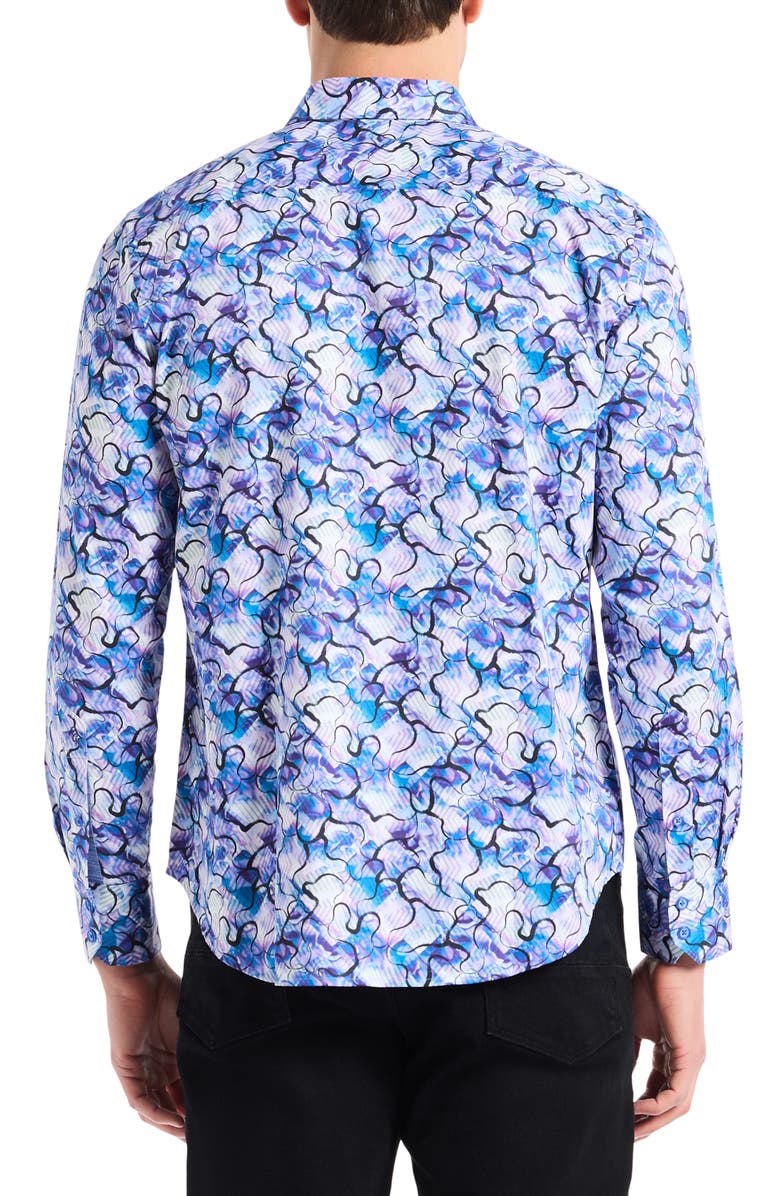 Robert Graham Roche Long Sleeve Woven Shirt, Alternate, color, Multi Blue