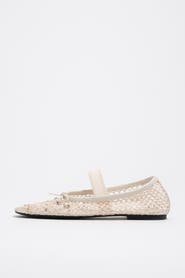 Bimba y Lola Mesh Ballerina Flats with Metal Details