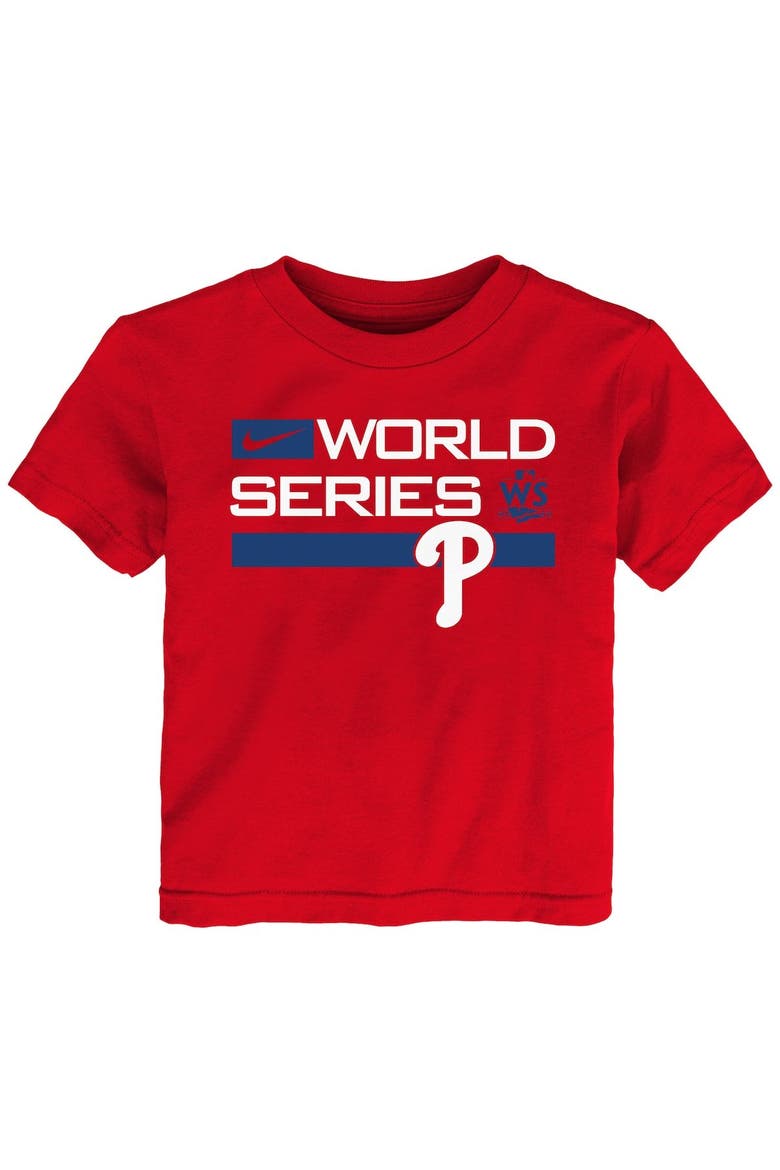 Toddler Nike Red Philadelphia Phillies 2022 World Series Authentic Collection Dugout T-Shirt, Alternate, color, Red