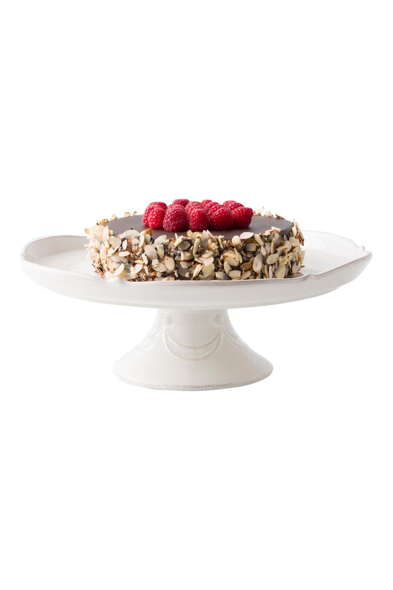 Berry & Thread Ceramic Cake Stand, Alternate, color, WHITEWASH