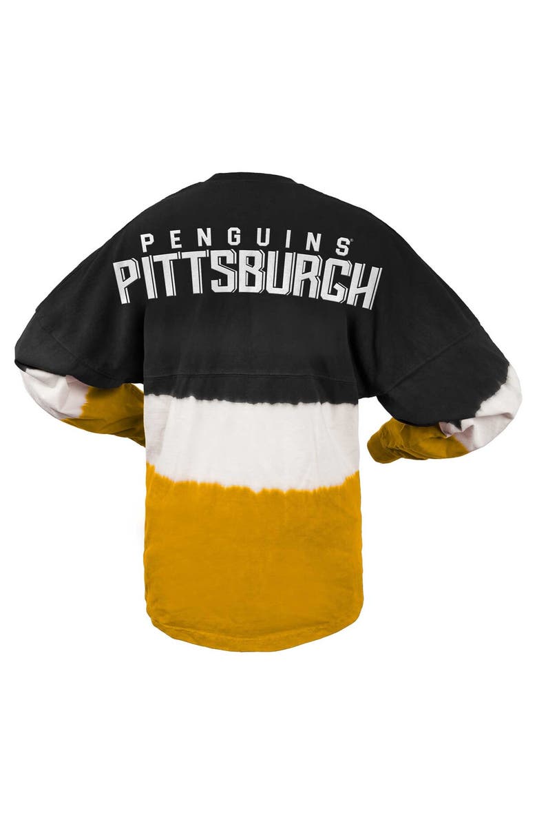 SPIRIT JERSEY Women's Fanatics Black/Gold Pittsburgh Penguins Ombre Long Sleeve T-Shirt, Alternate, color, Black