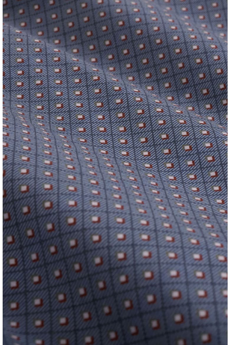 Devon OoohCotton® Geometric Print Stretch Shirt, Alternate, color, ANTHRACITE