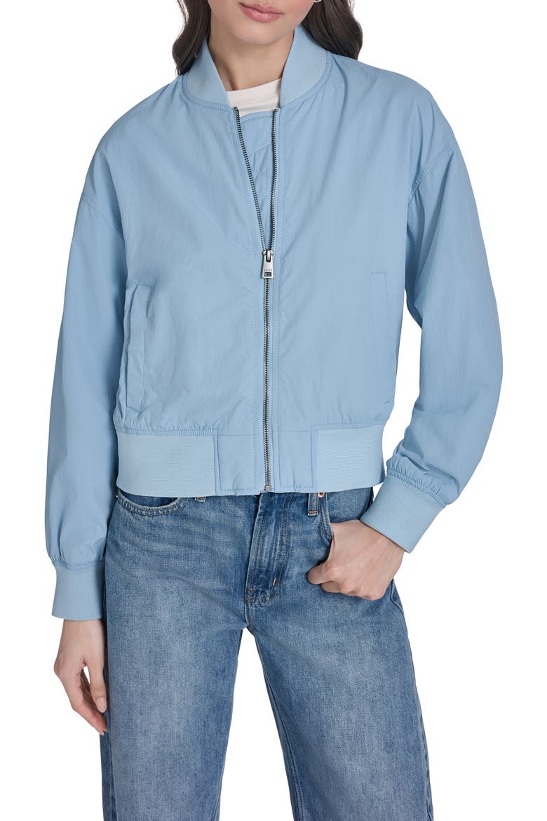 Relaxed Bomber Jacket, Main, color, GLACIER BLUE