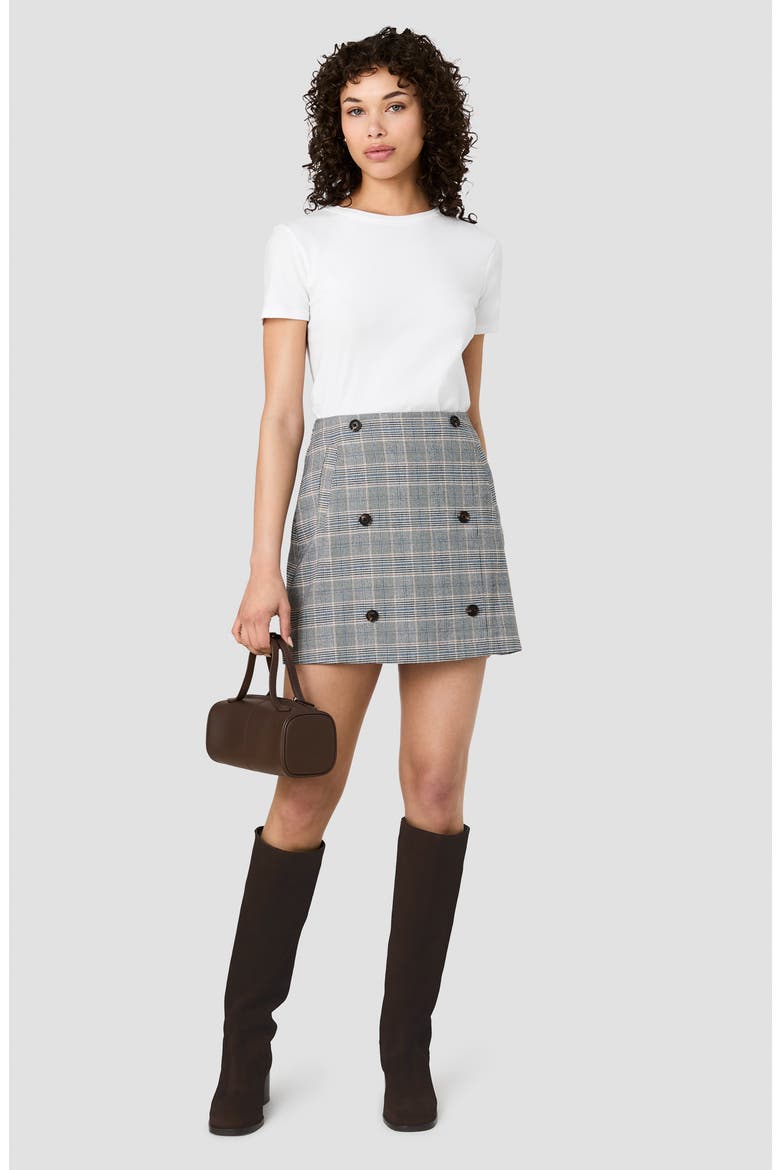 Matteo Plaid Miniskirt, Alternate, color, MATTEO PLAID SUITING