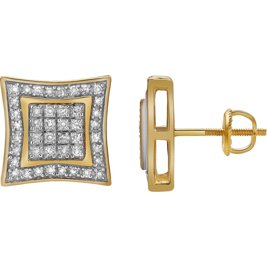 Luvmyjewelry Vontade 10k Yellow Gold Diamond Unisex Earrings In 10k Yellow Gold