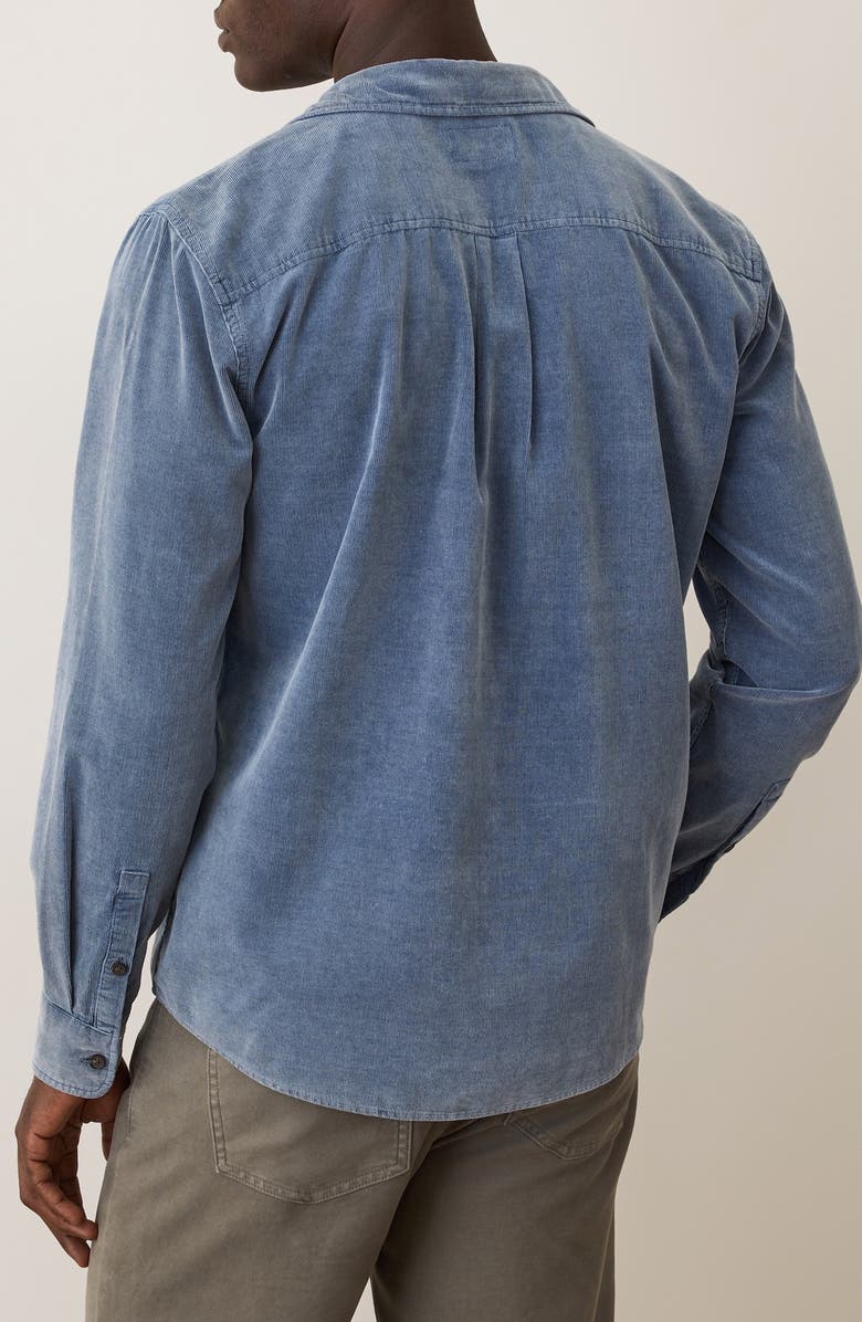 Marine Layer Lightweight Corduroy Button-Up Shirt, Alternate, color, Indigo