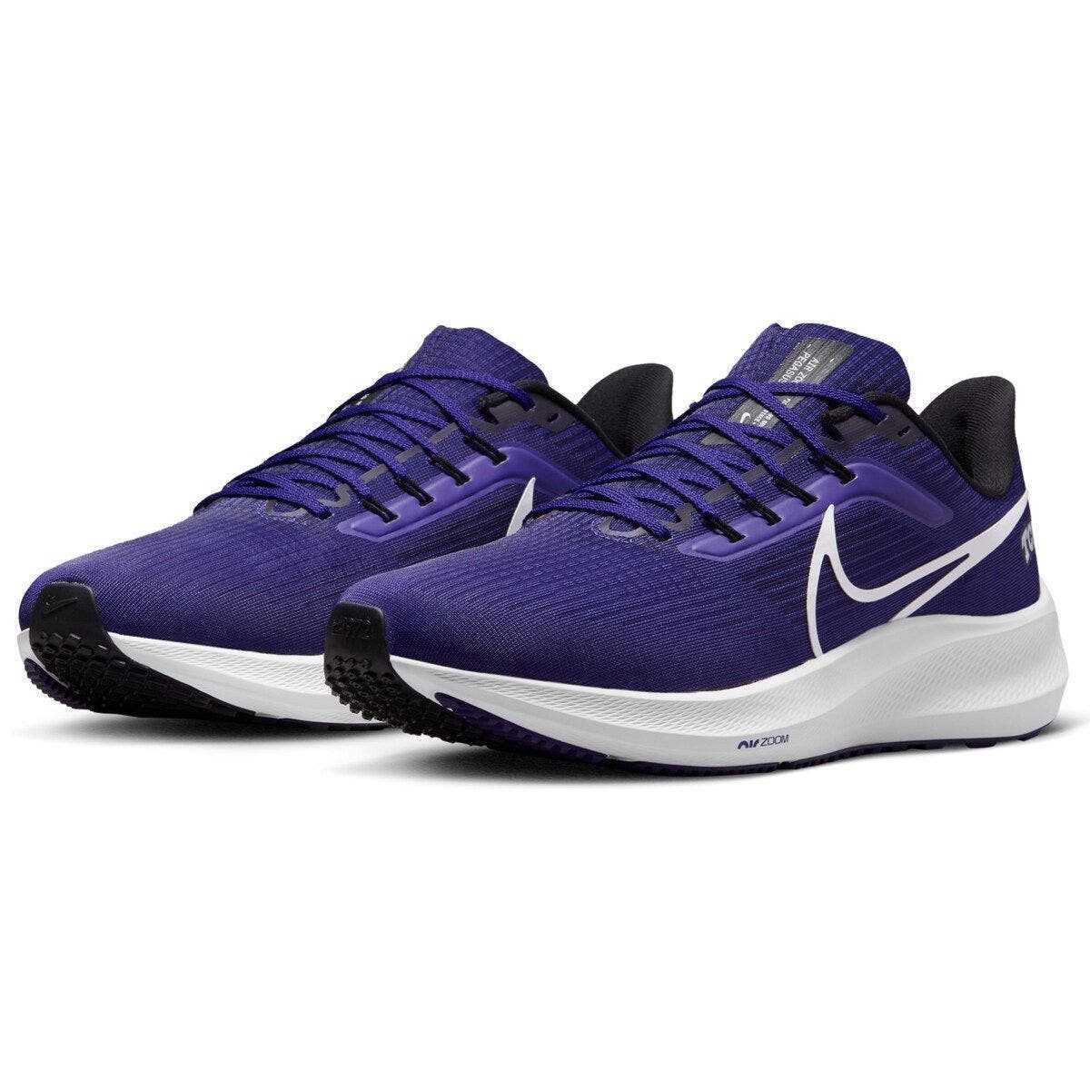 Nike Unisex Nike Purple TCU Horned Frogs Zoom Pegasus 39 Running Shoe, Alternate, color, 