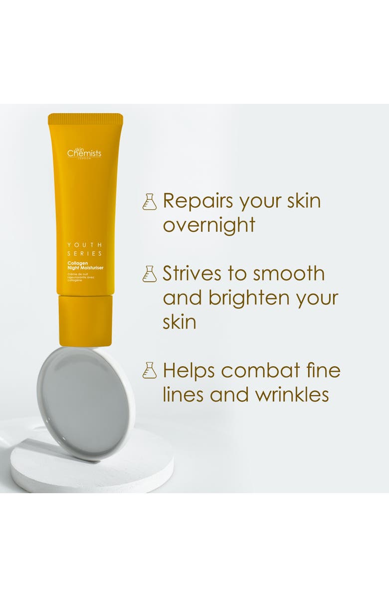 SKINCHEMISTS Youth Series 1% Collagen Night Moisturiser 50ml, Alternate, color, White