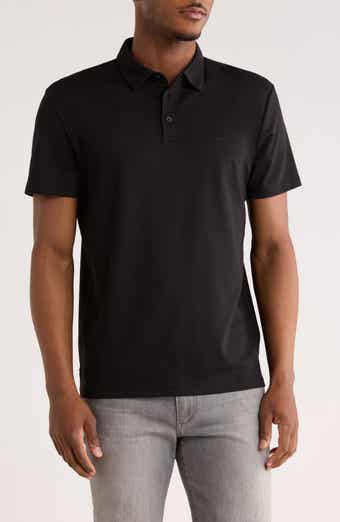 Calvin Klein Classic Fit Embroidered Slub Knit Polo