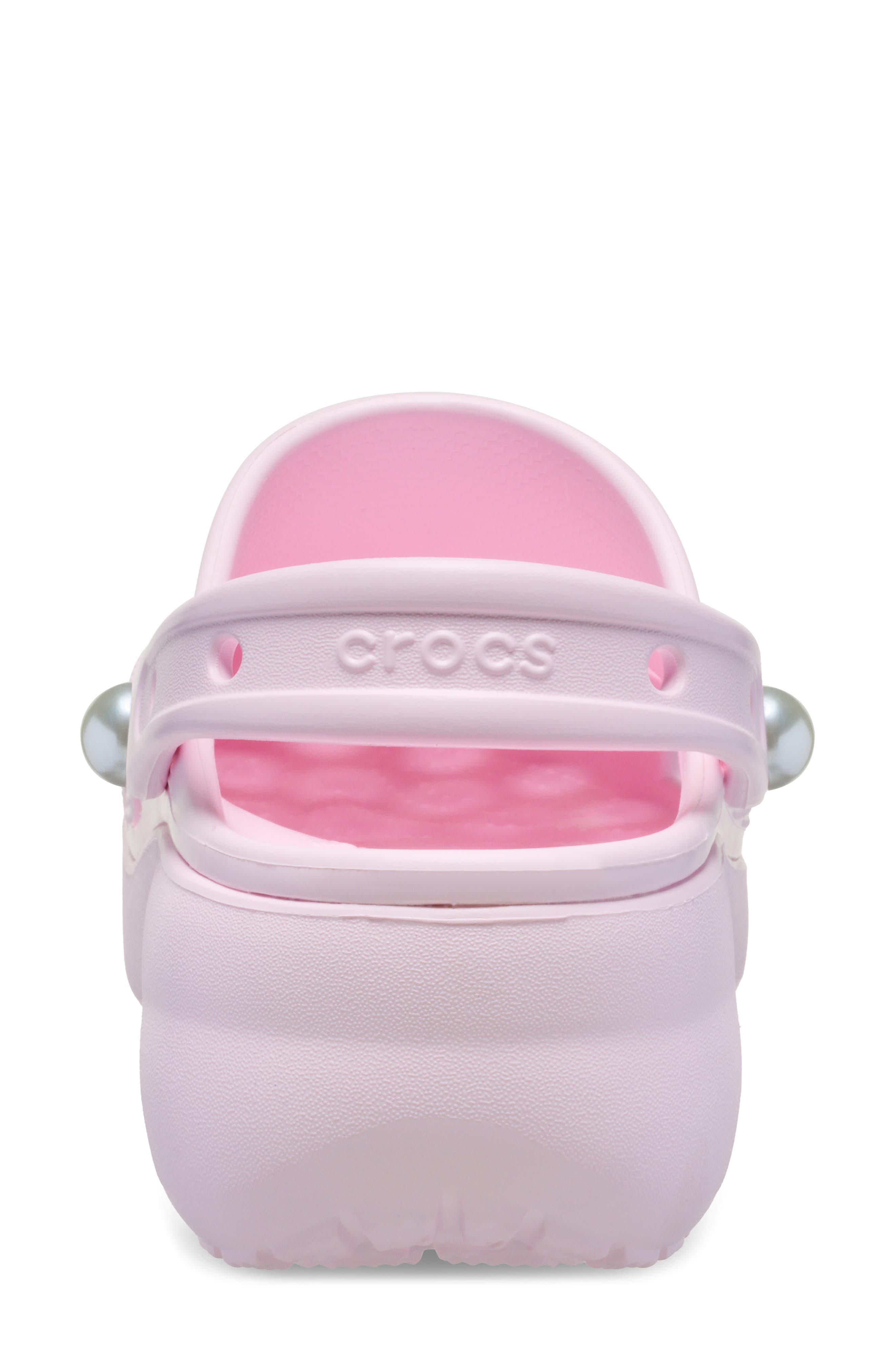 Faux Pearl Platform Clog, Alternate, color, PINK MILK