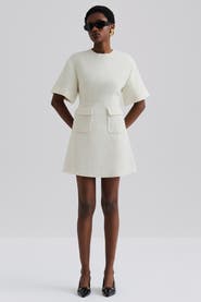 Malina Rayna Boucle Short Sleeve Mini Dress