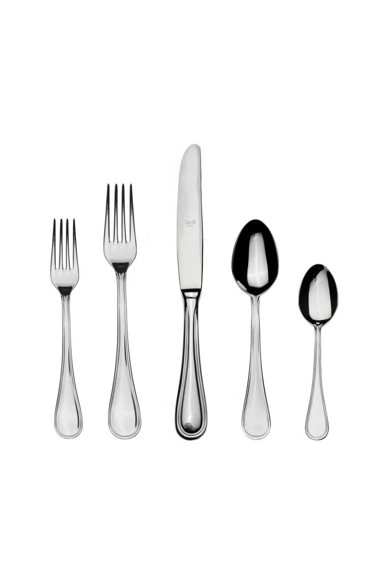 Mepra Boheme Flatware Set - 20 Pieces, Alternate, color, Silver