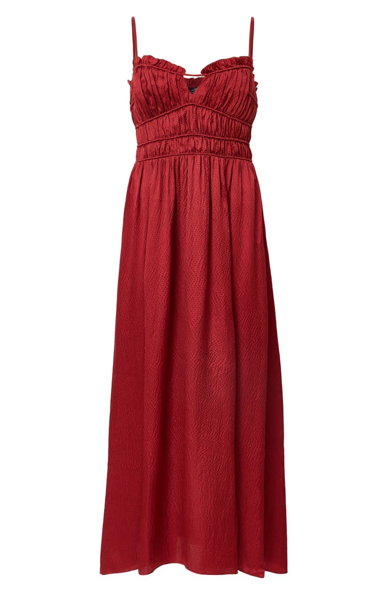 AllSaints Faelyn Sleeveless Silk Dress, Alternate, color, Rosewood Red
