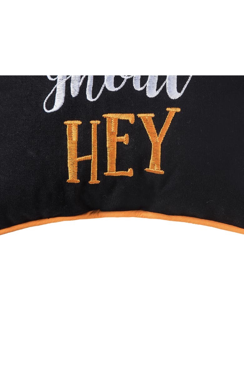 Hey Ghoul Hey Halloween Small/Petite Accent Pillow, 10" x 10", Alternate, color, Orange
