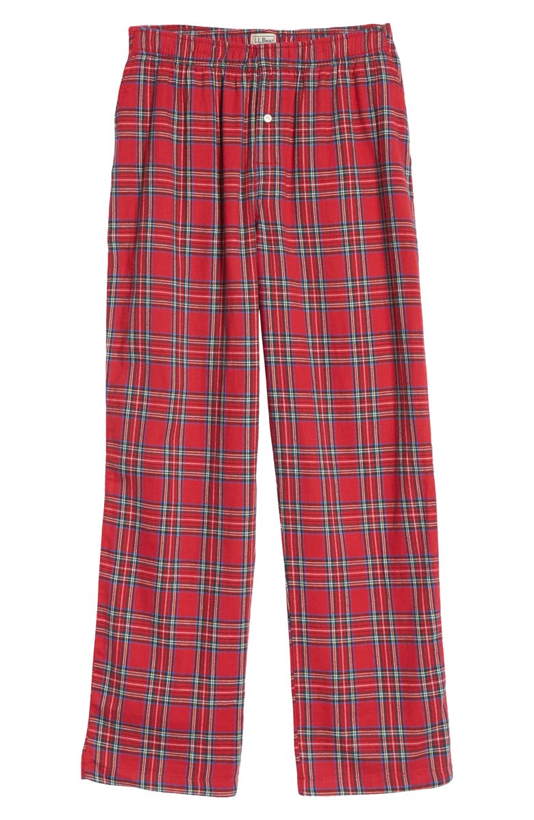 L.L.Bean Men's Plaid Flannel Pajama Pants, Alternate, color,