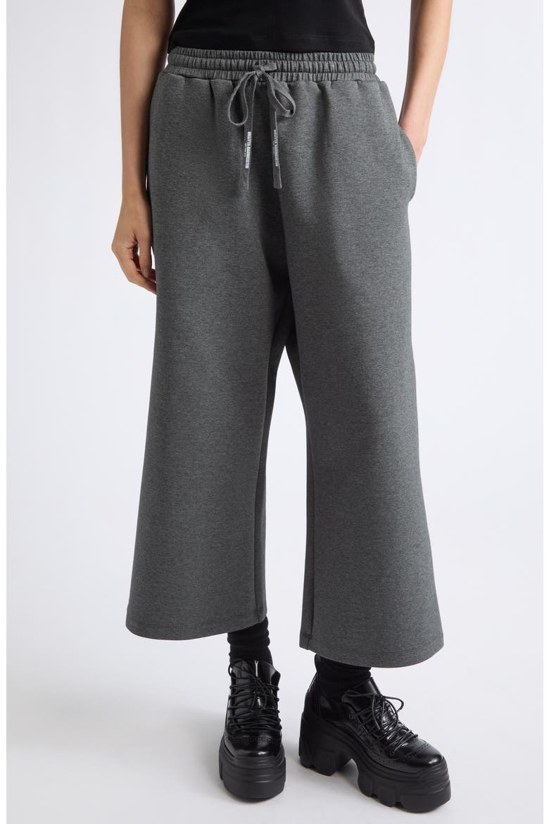 Cropped Wide Leg Lounge Pants, Main, color, GREY MELANGE