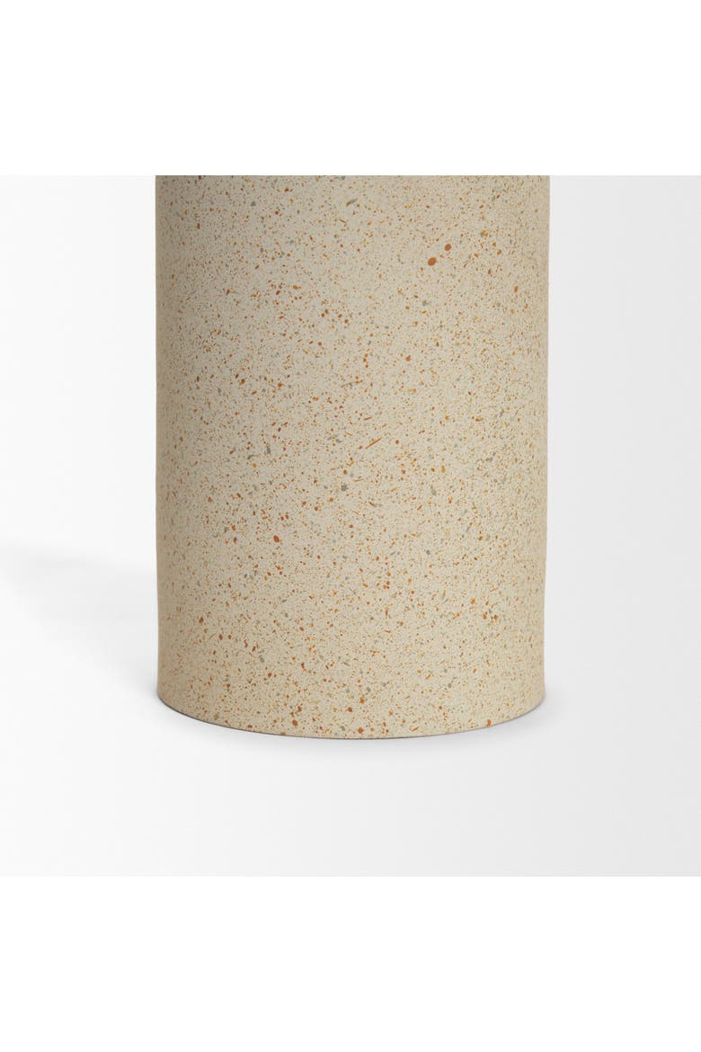 Qamra Metal Pillar Candle Holder, Alternate, color, Beige