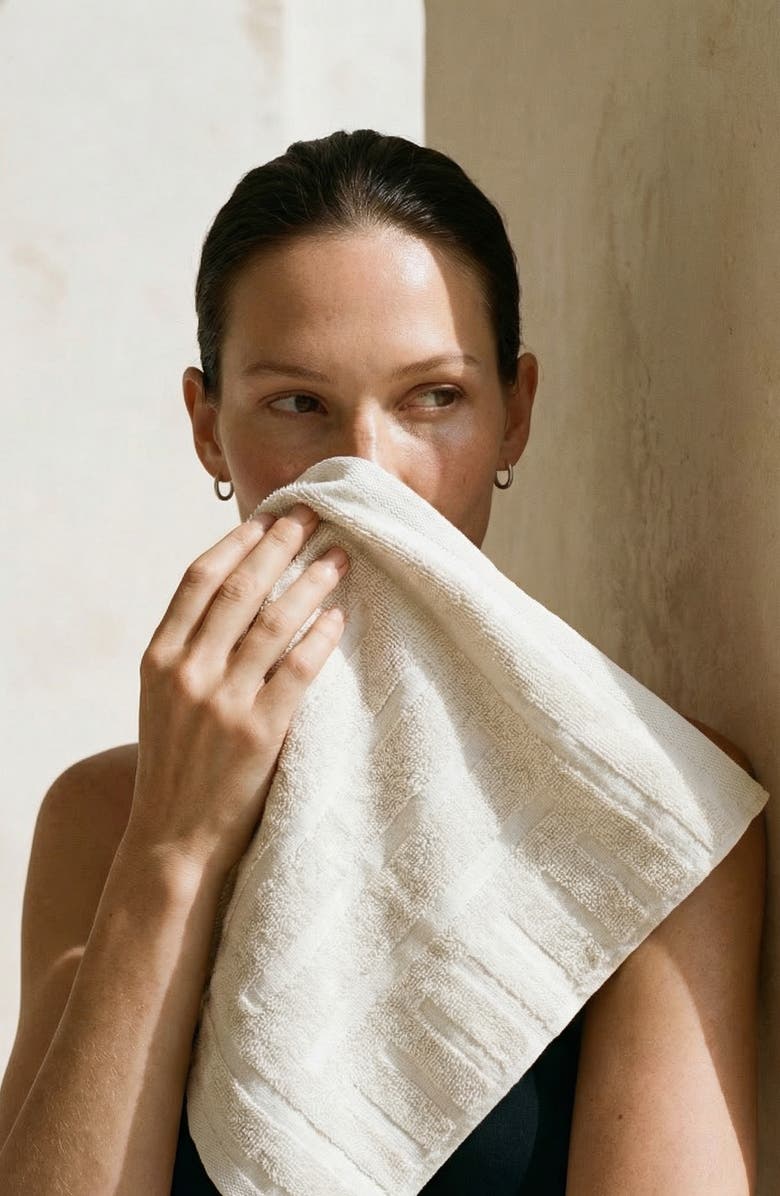 Italic Capri Washcloth Set, Alternate, color, Ecru