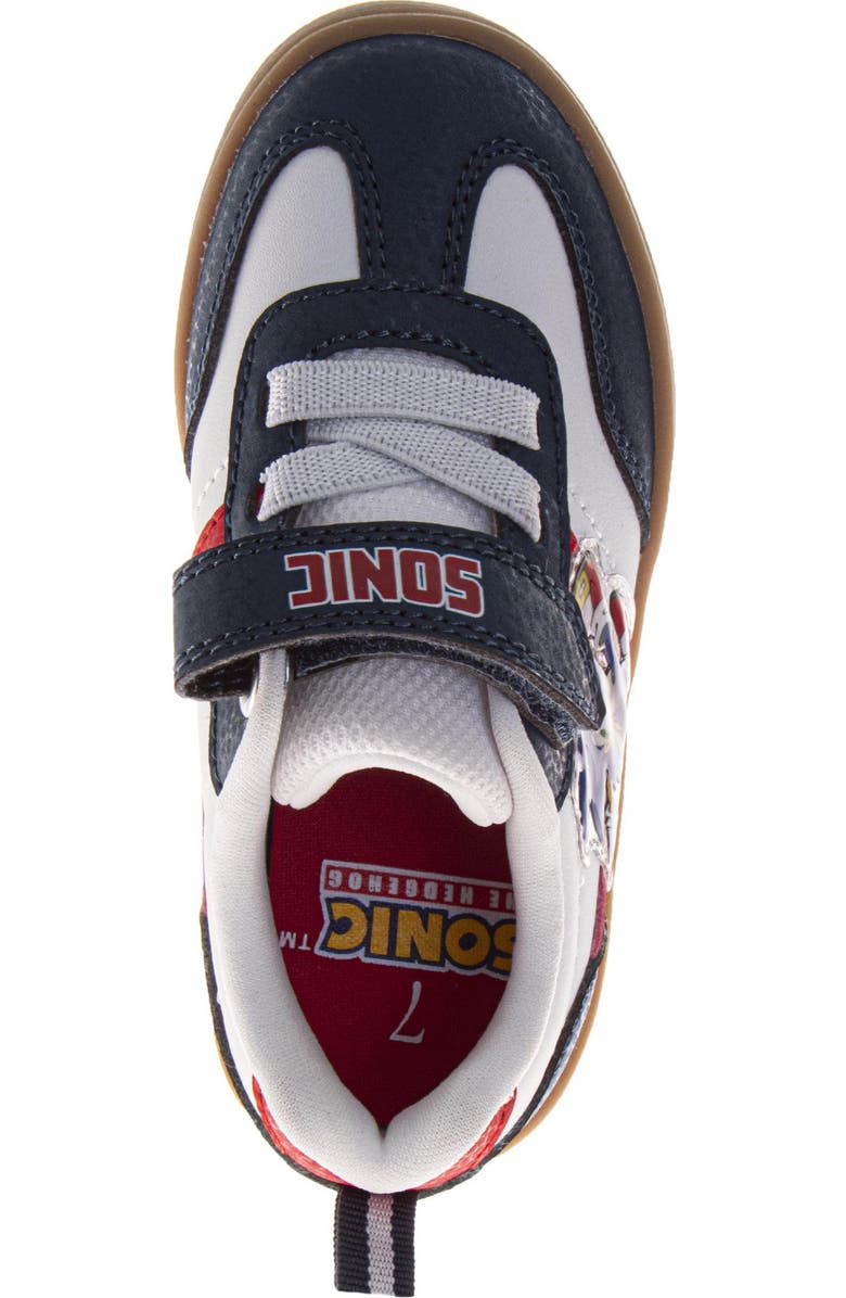 Sonic the Hedgehog Sneaker Little Kid Toddler, Alternate, color, Navy White